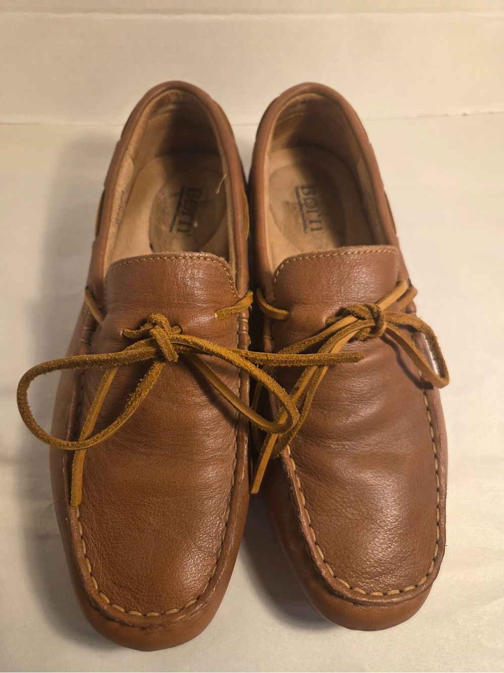 Born Mens Virgo Slip On Shoes Lace Moc Toe Moccasin Driving Drivers Loafers 9.5